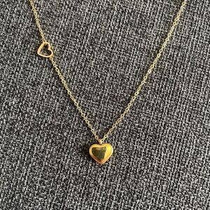Gold double Heart Necklace